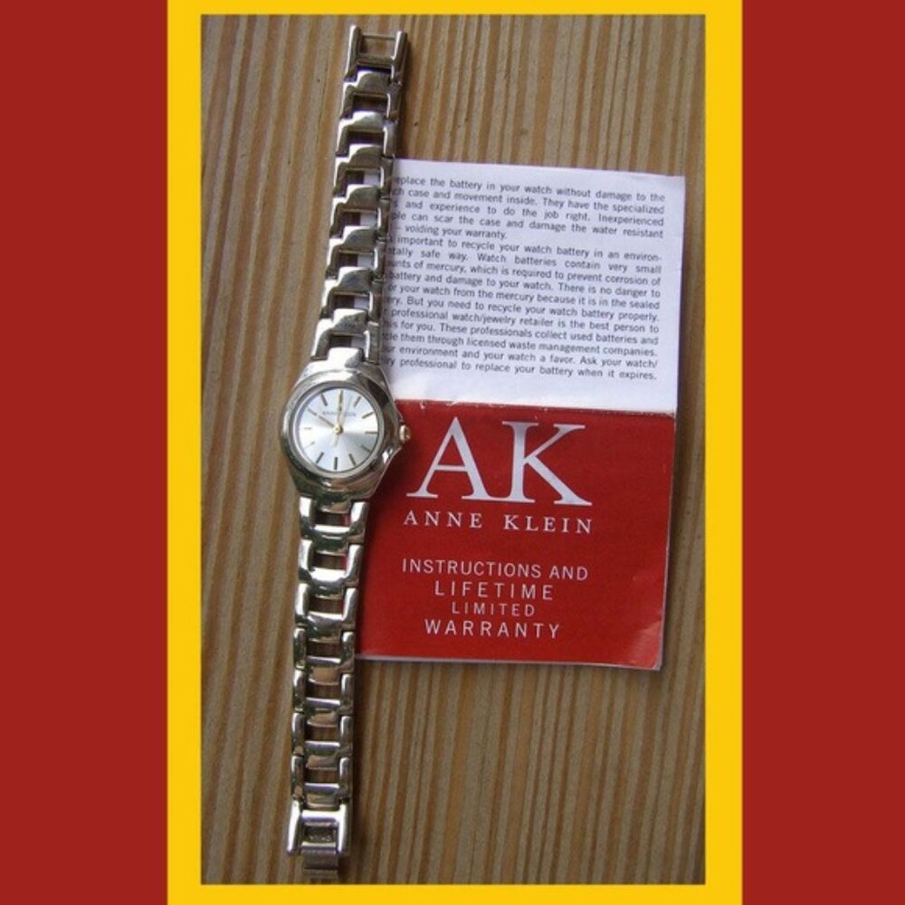 New ANNE KLEIN Silver Metal Analog Watch Japan Movt Quartz
